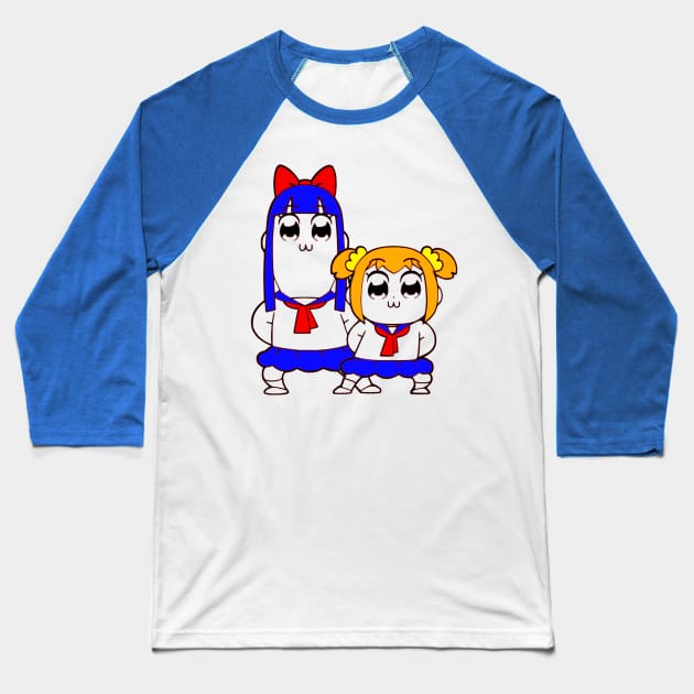 Popuko and Pipimi Pop Team Epic Baseball T-Shirt by OtakuPapercraft